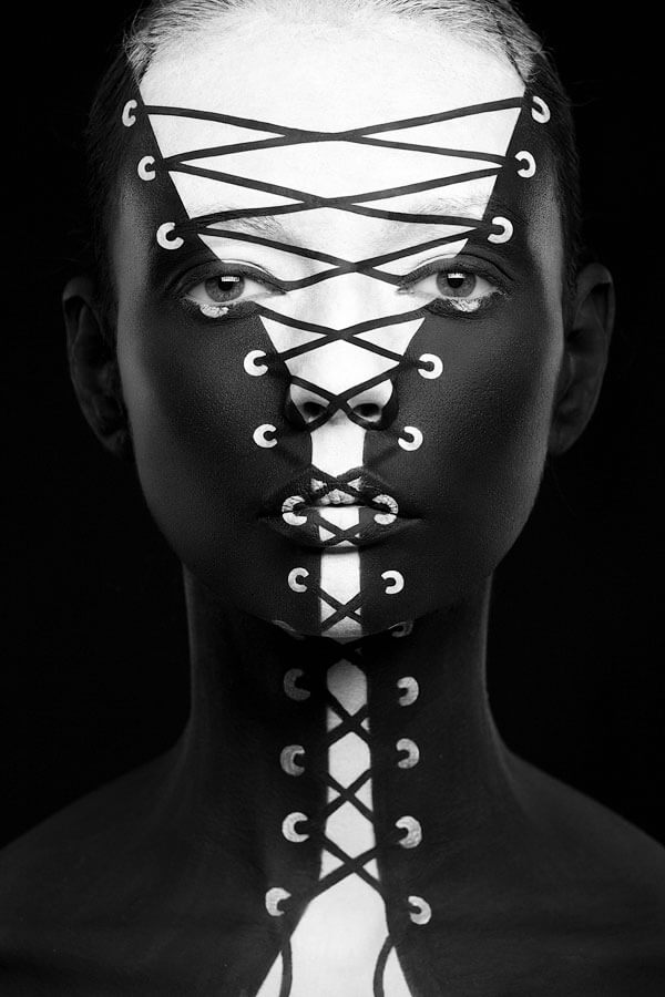 Kutsan Valeriya, maquillage, portraits, visages, illusion