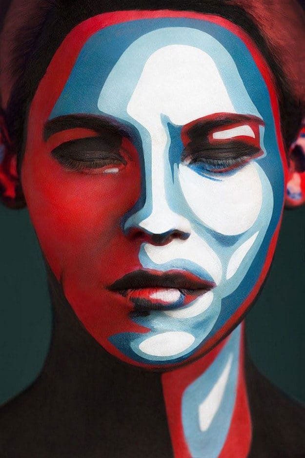 Kutsan Valeriya, maquillage, portraits, visages, illusion