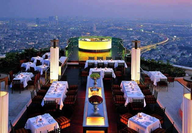 Restaurants incroyables dans le monde, tables avec vue