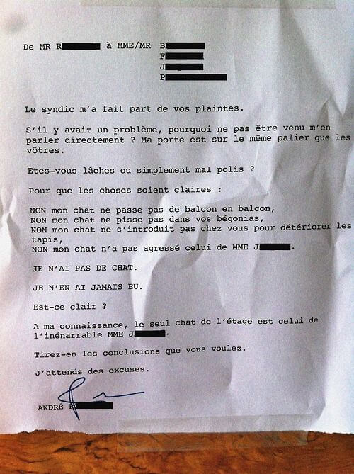 Chers voisins, mots de voisins