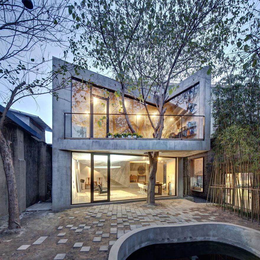 architecture autour d'arbres
