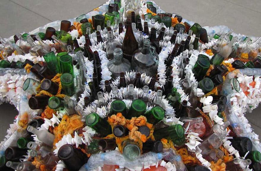 trash art, déchets plastiques, océans
