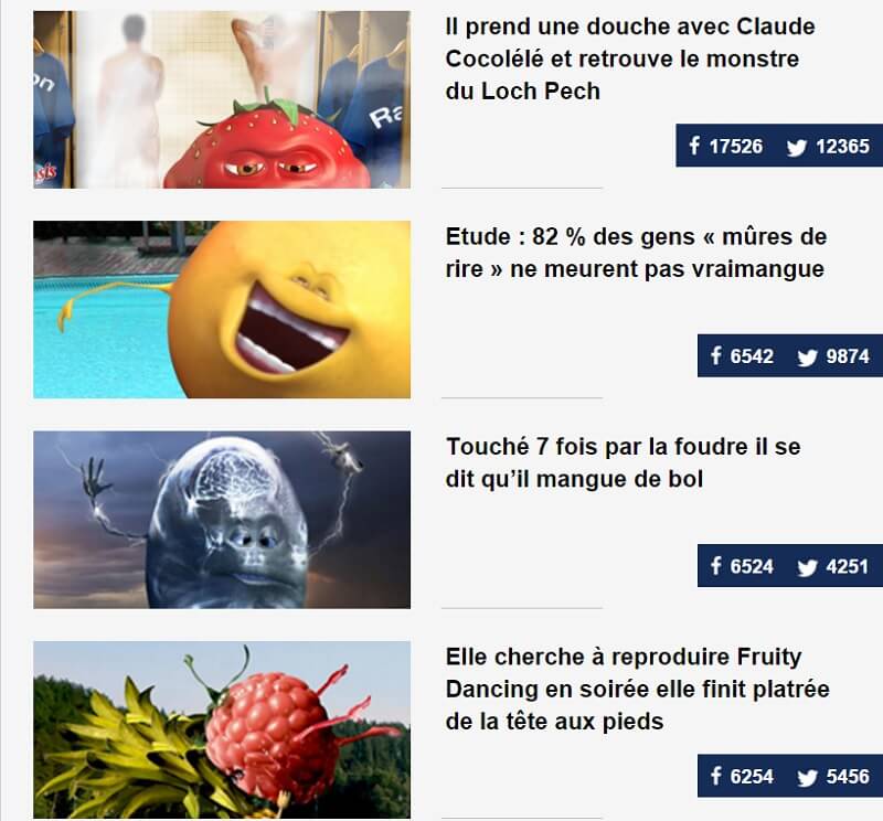 Le Gorafruit, Le Gorafi, Oasis