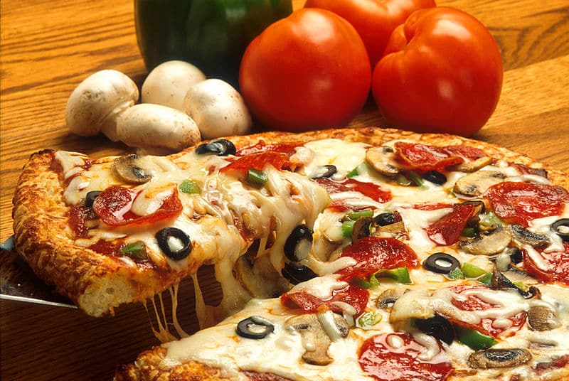 Pizza, calories, kilomètres