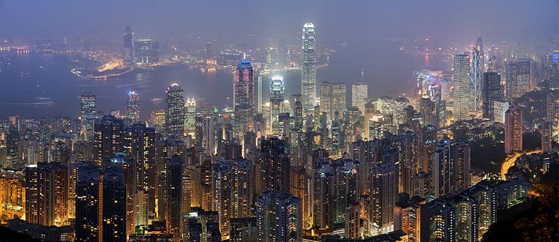 Hong Kong, skyline de nuit