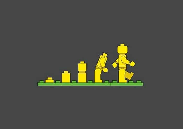 Image satirique de l'évolution de l'homme